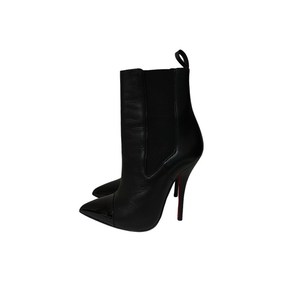 Christian Louboutin Tucson Patent Toe BootieS 120 Mm Size 35.5 - Picture 4 of 8